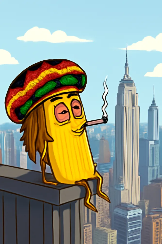 Rasta Guy NYC Skyline